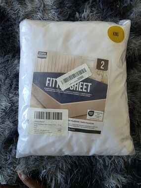 Utopia Bedding White King Fitted Sheet - 2 Pack